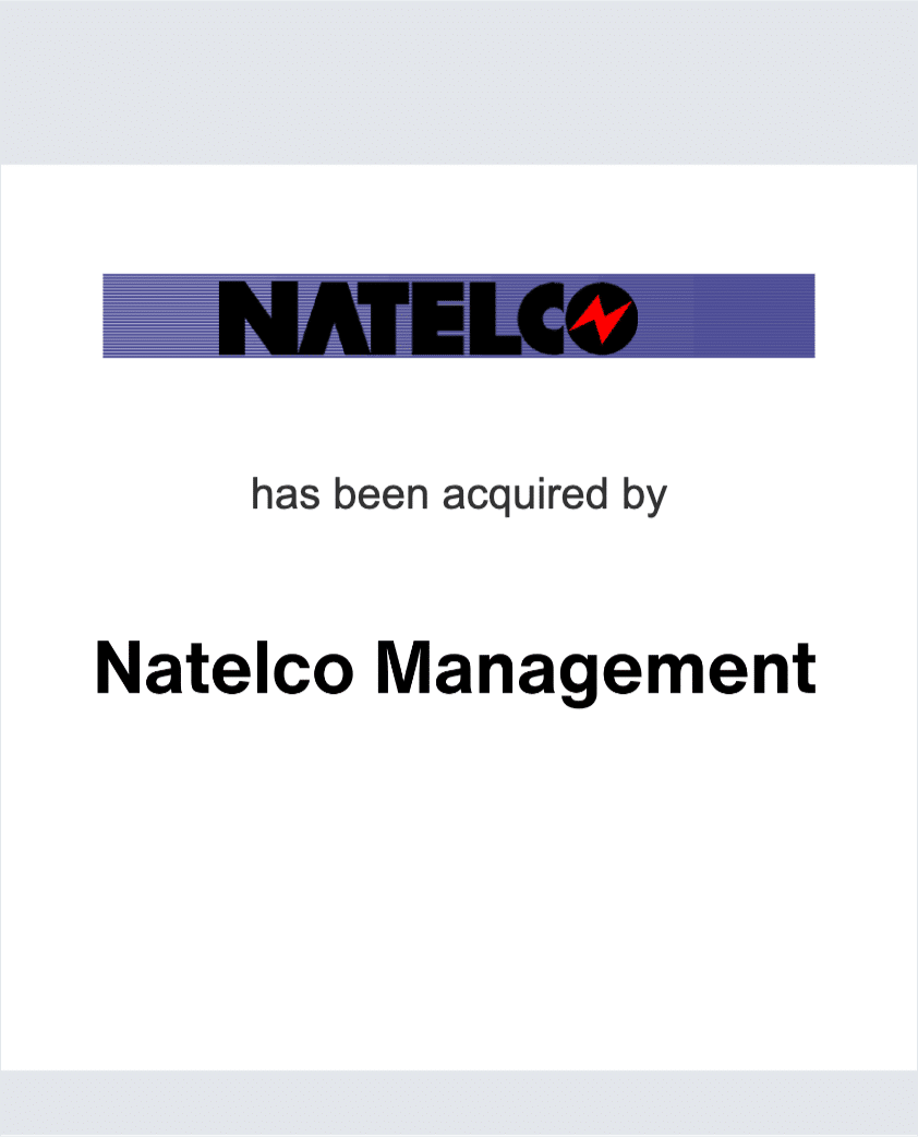 Natelco - Natelco Management tombstone
