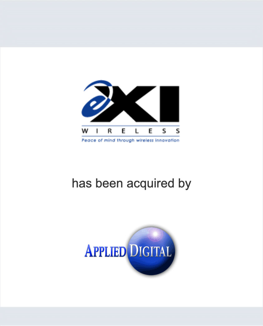 eXI Divestiture - Applied Digital Solutions tombstone