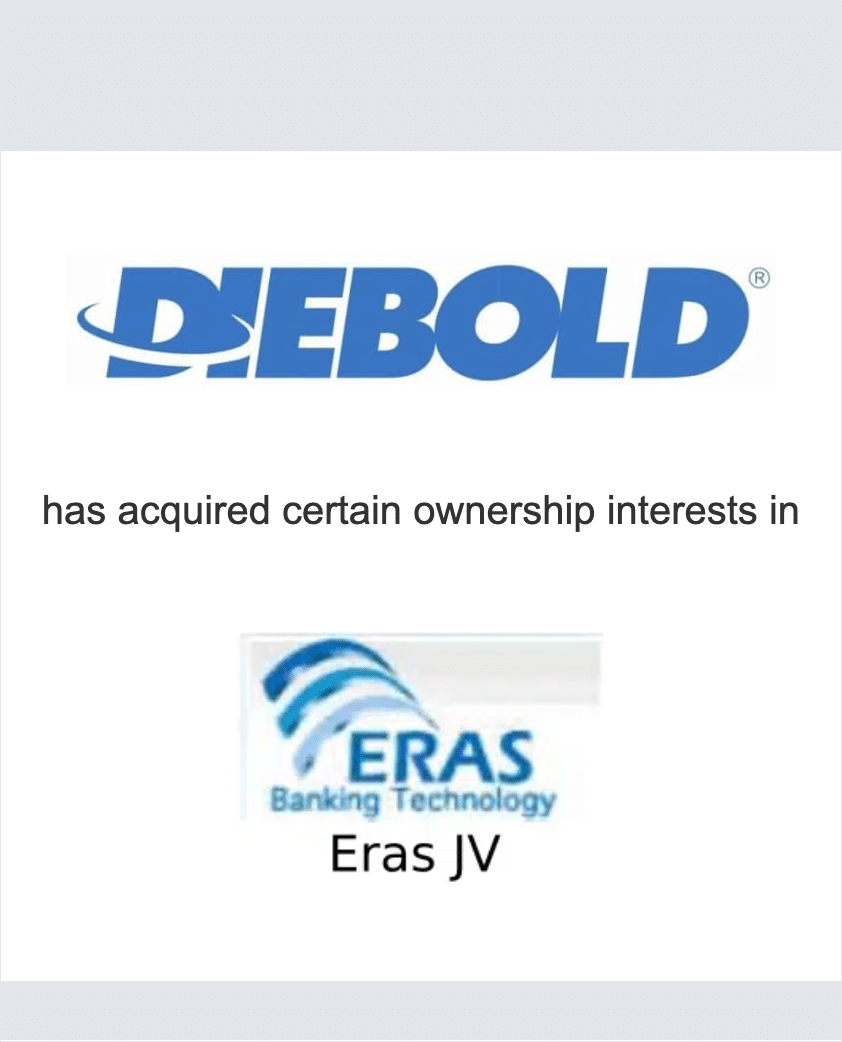 Diebold - ERAS JV tombstone
