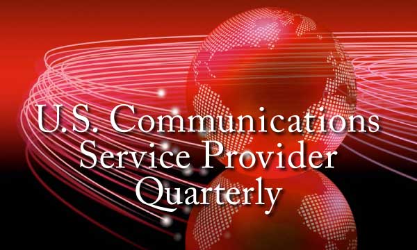 a red banner picturing a globe with text reading "u.s. communications service provider quarterly"