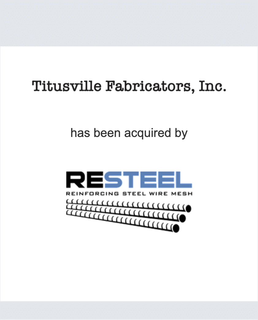 Titusville Fabricators - Re-Steel tombstone