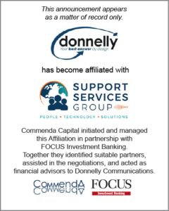 Donnelly Communications has become affiliated with Support Services Group