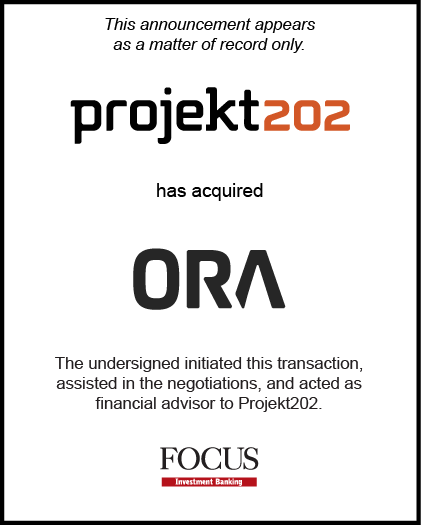 Projekt202 has acquired ORA