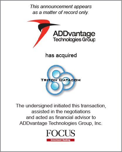 ADDvantage Technologies Group has acquired Triton Datacom