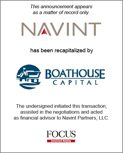 Navint has been recapitalized by Boathouse Capital