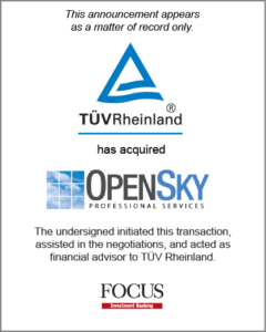 TÜV Rheinland has acquired OpenSky