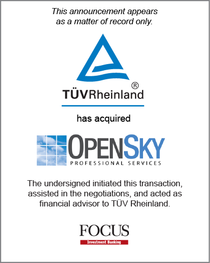 TÜV Rheinland has acquired OpenSky