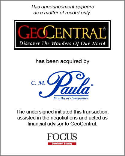 GeoCentral has been acquired by C.M. Paula