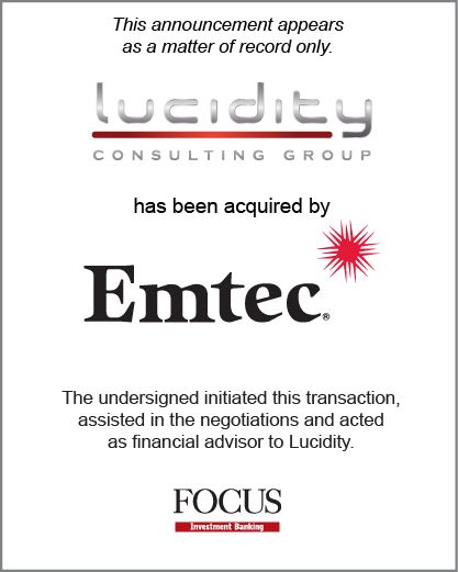 Lucidity has been acquired by Emtec.