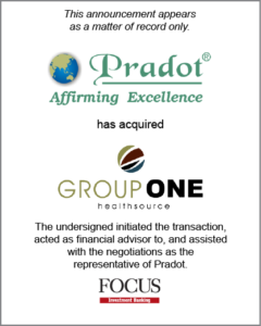 Pradot has acquired GroupOne Healthsource
