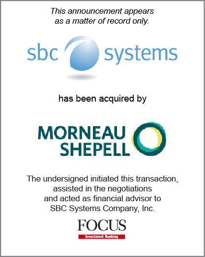 SBC Systems has been acquired by Morneau Shepell.