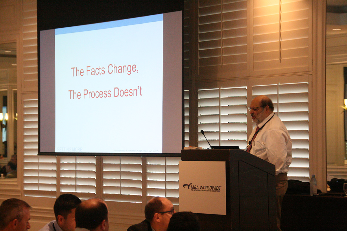 Stuart Diamond speaks at M&A Worldwide's Rainmaker Miami conference.