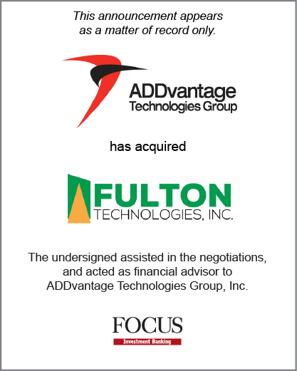 ADDvantage Technologies Group, Inc. has acquired Fulton Technologies, Inc.