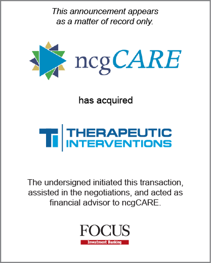 ncgCARE has acquired Therapeutic Interventions