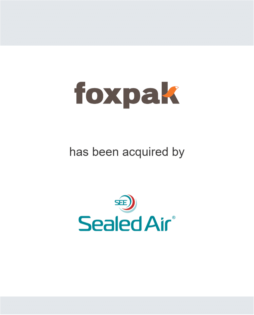 Foxpak Flexibles - Sealed Air tombstone