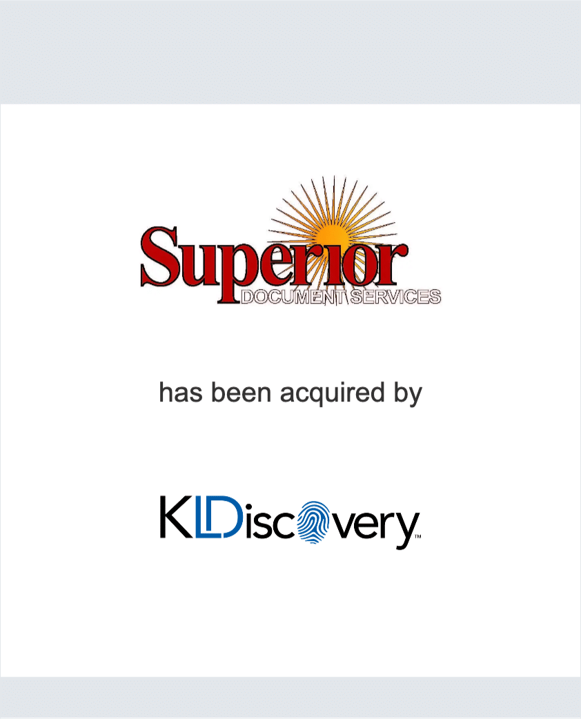 Superior - KLDiscovery (pre-FOCUS) tombstone