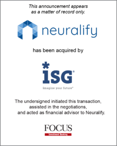 Neuralify has been acquired by ISG