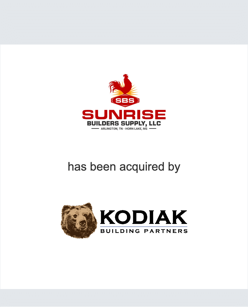 Sunrise Builders Supply - Kodiak (pre-FOCUS) tombstone