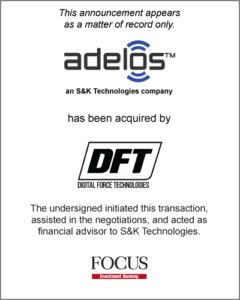 Adelos Inc., an S&K Technologies company, has been acquired by Digital Force Technologies.