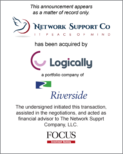 The Network Support Company has been acquired by Logically, a portfolio company of The Riverside Company