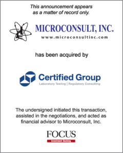 Microconsult, Inc. has been acquired by Certified Group