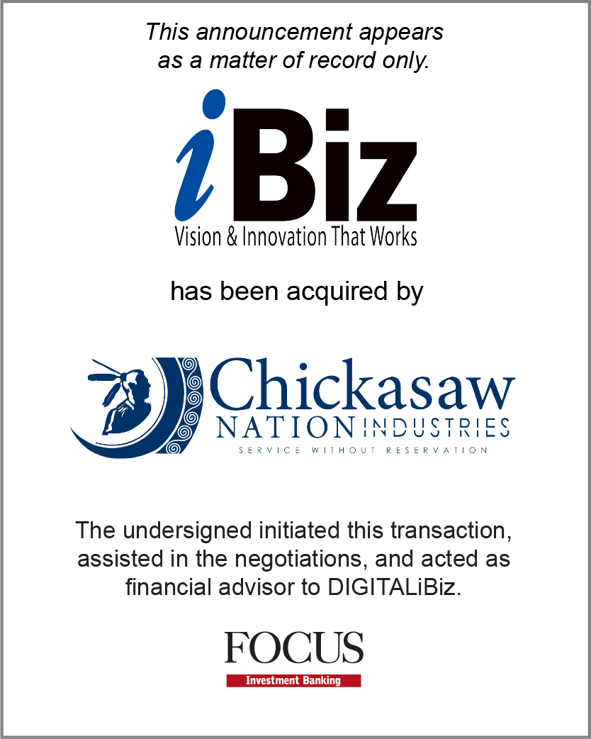 DIGITALiBiz has been acquired by Chickasaw Nation Industries has been acquired by Chickasaw Nation Industries