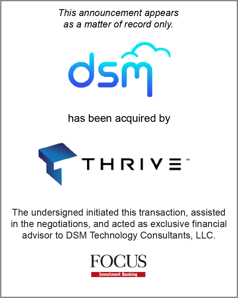 DSM Technology has been acquired by Thrive