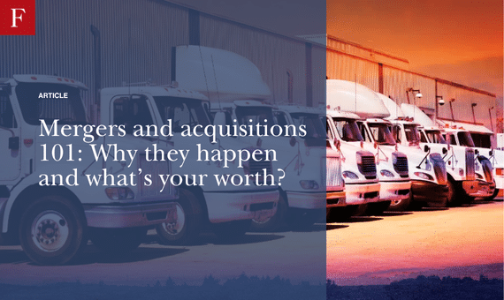 fleet trucks in a line