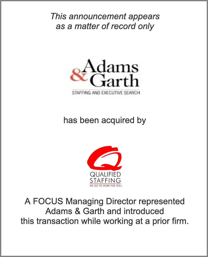 Adams & Garth pre-FOCUS deal