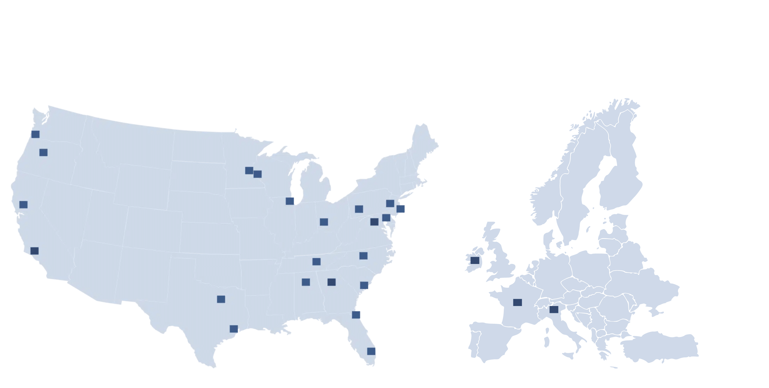 US and Europe map