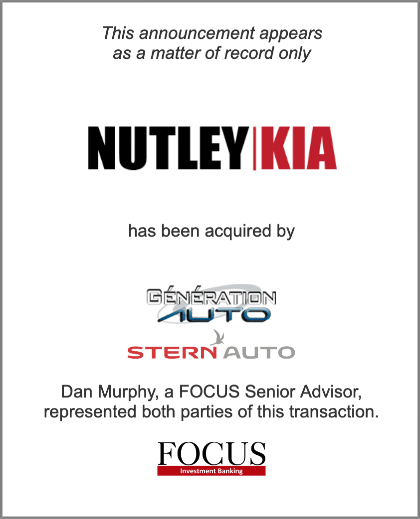 Nutley Kia has been acquired by Generation Auto Group and Laddy Stern of the Stern Auto Group