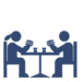 EATING AT TABLE