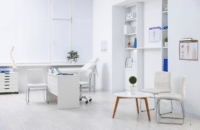 white empty doctor office